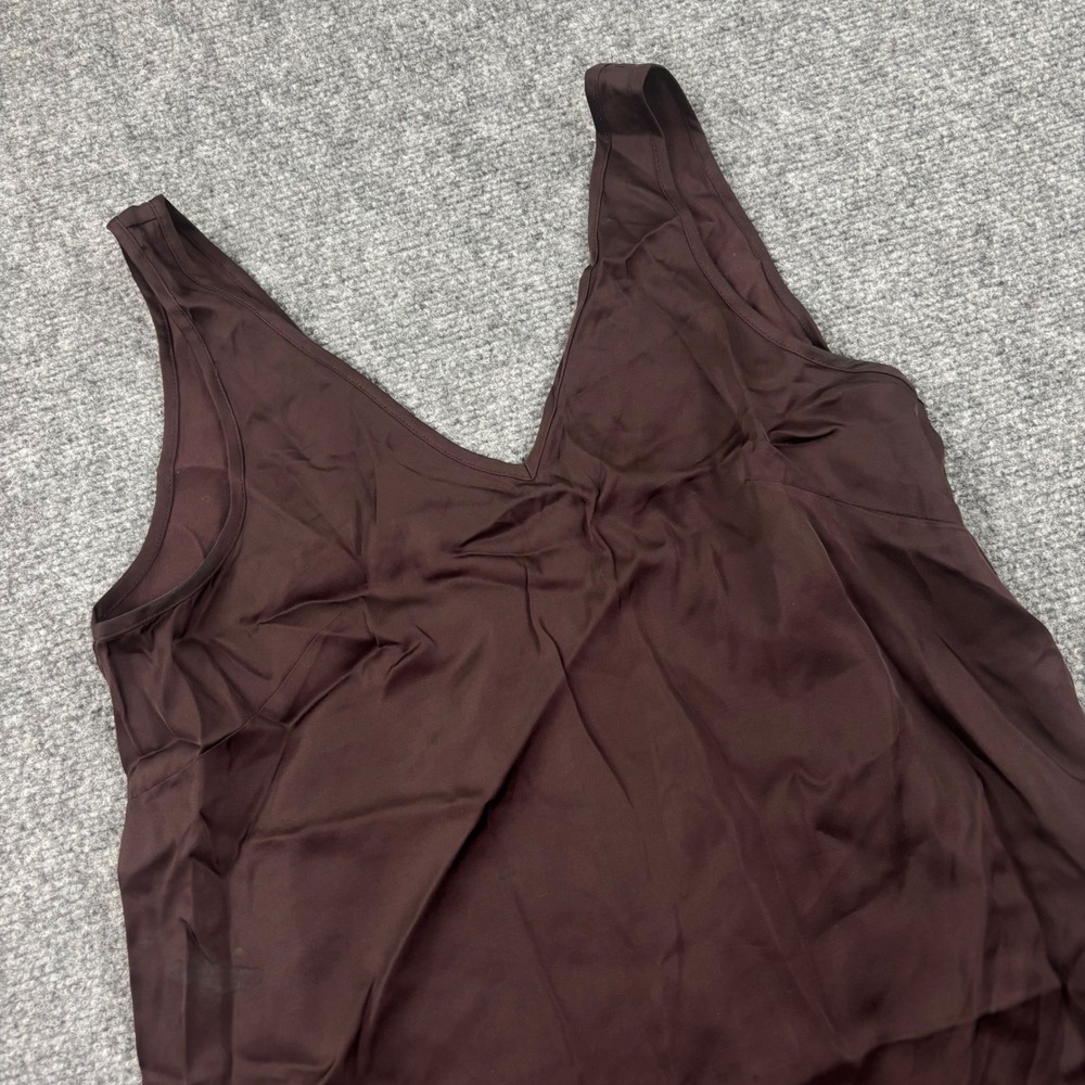 AllSaints Slip Dress Size Small Brown Lace Trim V-Neck Rayon Mini Women's